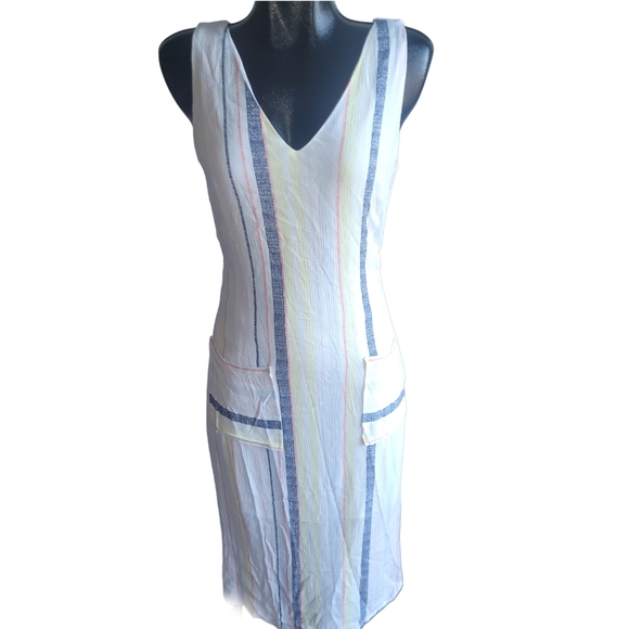 Tribal Jeans Striped Sleeveless Dress M - Picture 2 of 8